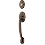 Emtek Saratoga Single Cylinder Keyed Entry Classic Brass Handleset Oil Rubbed Bronze