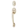 Emtek Saratoga Single Cylinder Keyed Entry Classic Brass Handleset Satin Nickel