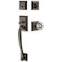 Emtek Franklin Sectional Single Cylinder Keyed Entry Handleset with Old Town Clear Interior Knob Oil Rubbed Bronze