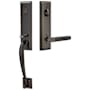 Emtek Adams Right Handed One Piece Single Cylinder Keyed Entry Handleset with Milano Interior Lever Oil Rubbed Bronze