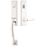 Emtek Adams Right Handed One Piece Single Cylinder Keyed Entry Handleset with Milano Interior Lever Polished Nickel