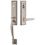 Emtek Adams Right Handed One Piece Single Cylinder Keyed Entry Handleset with Milano Interior Lever Pewter
