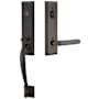 Emtek Adams Right Handed One Piece Single Cylinder Keyed Entry Handleset with Milano Interior Lever Flat Black