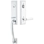Emtek Adams Right Handed One Piece Single Cylinder Keyed Entry Handleset with Milano Interior Lever Polished Chrome