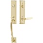 Emtek Adams Right Handed One Piece Single Cylinder Keyed Entry Handleset with Milano Interior Lever Satin Brass