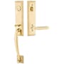 Emtek Adams Right Handed One Piece Single Cylinder Keyed Entry Handleset with Milano Interior Lever French Antique