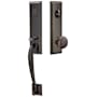 Emtek Adams One Piece Single Cylinder Keyed Entry Handleset with Norwich Interior Knob Oil Rubbed Bronze