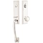 Emtek Adams One Piece Single Cylinder Keyed Entry Handleset with Norwich Interior Knob Polished Nickel