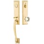 Emtek Adams One Piece Single Cylinder Keyed Entry Handleset with Old Town Clear Interior Knob French Antique