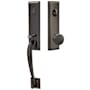Emtek Adams One Piece Single Cylinder Keyed Entry Handleset with Providence Interior Knob Oil Rubbed Bronze