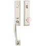 Emtek Adams One Piece Single Cylinder Keyed Entry Handleset with Providence Interior Knob Satin Nickel