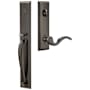 Emtek Jefferson Right Handed Full Plate Single Cylinder Keyed Entry Handleset with Cortina Interior Lever Oil Rubbed Bronze