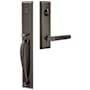 Emtek Jefferson Right Handed Full Plate Single Cylinder Keyed Entry Handleset with Milano Interior Lever Oil Rubbed Bronze
