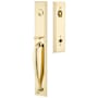 Emtek Jefferson Full Plate Single Cylinder Keyed Entry Handleset with Norwich Interior Knob Lifetime Polished Brass