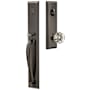 Emtek Jefferson Full Plate Single Cylinder Keyed Entry Handleset with Old Town Clear Interior Knob Oil Rubbed Bronze