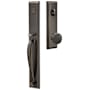 Emtek Jefferson Full Plate Single Cylinder Keyed Entry Handleset with Providence Interior Knob Oil Rubbed Bronze