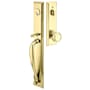 Emtek Jefferson Single Cylinder Keyed Entry Handleset From the American Classic Collection Lifetime Polished Brass