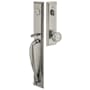 Emtek Jefferson Single Cylinder Keyed Entry Handleset From the American Classic Collection Pewter