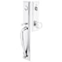 Emtek Jefferson Single Cylinder Keyed Entry Handleset From the American Classic Collection Polished Chrome