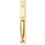 Emtek Jefferson Single Cylinder Keyed Entry Handleset From the American Classic Collection Unlacquered Brass