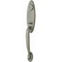 Emtek Marietta Double Cylinder Keyed Entry Brass Modern Handleset Pewter