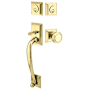 Emtek Franklin Series Double Cylinder Keyed Entry Handleset From the American Classic Collection Lifetime Polished Brass