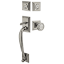 Emtek Franklin Series Double Cylinder Keyed Entry Handleset From the American Classic Collection Pewter