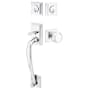Emtek Franklin Series Double Cylinder Keyed Entry Handleset From the American Classic Collection Polished Chrome
