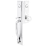 Emtek Jefferson Series Double Cylinder Keyed Entry Handleset From the American Classic Collection Polished Chrome