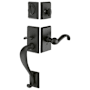 Emtek Rectangular Sectional Dummy Sandcast Bronze Handleset Flat Black
