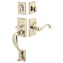 Emtek Rectangular Sectional Dummy Sandcast Bronze Handleset White Bronze