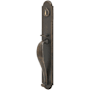 Emtek Greeley Single Cylinder Keyed Entry Sandcast Bronze Handleset Medium Bronze