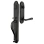 Emtek Greeley Single Cylinder Keyed Entry Sandcast Bronze Handleset Flat Black
