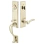 Emtek Rectangular Monolithic Single Cylinder Keyed Entry Sandcast Bronze Handleset White Bronze