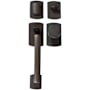 Emtek Ridgemont Single Cylinder Keyed Entry Rustic Modern Bronze Handleset Medium Bronze