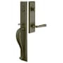 Emtek Rectangular Full Length Double Cylinder Keyed Entry Sandcast Bronze Handleset Medium Bronze