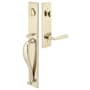 Emtek Rectangular Full Length Double Cylinder Keyed Entry Sandcast Bronze Handleset White Bronze