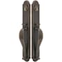Emtek Greeley Single Cylinder Grip-by-Grip Keyed Entry Sandcast Bronze Handleset Medium Bronze