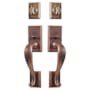 Emtek Rectangular Sectional Single Cylinder Grip-by-Grip Keyed Entry Sandcast Bronze Handleset Medium Bronze