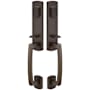 Emtek Logan Double Cylinder Keyed Entry Rustic Modern Bronze Grip by Grip Handleset Medium Bronze