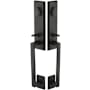 Emtek Rustic Modern Rectangular One Piece Grip by Grip Dummy Handleset from the Sandcast Bronze Collection Flat Black Bronze