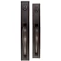 Emtek Rectangular Full Length Grip By Grip Dummy Sandcast Bronze Handleset Medium Bronze