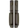 Emtek Brighton Dummy Set Rustic Modern Bronze Grip by Grip Handleset Medium Bronze