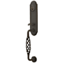 Emtek Lafayette Single Cylinder Keyed Entry Wrought Steel Monolithic Handleset Flat Black