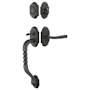 Emtek San Carlos Single Cylinder Keyed Entry Wrought Steel Sectional Handleset Flat Black