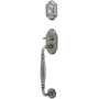 Emtek Normandy Single Cylinder Keyed Entry Wrought Steel Sectional Handleset Satin Steel