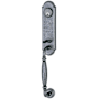 Emtek Normandy Double Cylinder Keyed Entry Wrought Steel Monolithic Handleset Satin Steel