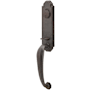 Emtek Octagon Single Cylinder Handleset from the Tuscany Bronze Collection Flat Black