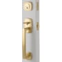 Emtek Urban Modern Sectional Single Cylinder Keyed Entry Handleset Satin Brass