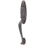 Emtek Tuscany Monolithic Double Cylinder Keyed Entry Lost Wax Cast Bronze Handleset Medium Bronze